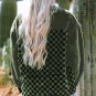 Vineyard Green Fleece Checkerboard Flap Pocket Snap Button Jacket