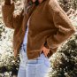 Redwood Burl Sherpa Ribbed Baseball Collar Bomber Jacket