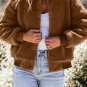 Redwood Burl Sherpa Ribbed Baseball Collar Bomber Jacket