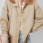 Jet Stream Solid Color Quilted Puffer Buttoned Shacket