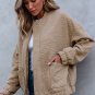 Light French Beige Floral Quilted Jacket