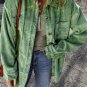 Mist Green Patched Pocket Button Up Corduroy Shacket