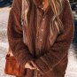 Red Clay Faux Shearling Teddy Bear Jacket