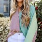 Phalaenopsis Color Block Corded Buttoned Oversized Shacket