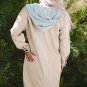 Beige Oversized Corduroy Contrast Hooded Shacket