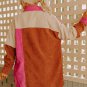 Rose Red Colorblock Curved Hem Corduroy Shacket with Pocket