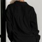 Black Houndstooth Corduroy Patchwork Flap Pocket Shacket