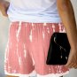 Pink Tie Dye Drawstring Casual Shorts
