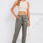 Green Slim Fit Pocketed Twill Jogger Pants