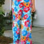 Multicolor Abstract Floral Print Drawstring Wide Waistband Pants