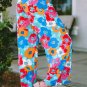 Multicolor Abstract Floral Print Drawstring Wide Waistband Pants