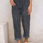Gray Corduroy High Waist Straight Leg Pants