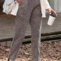 Gray Acid Wash Multi Pocket Drawstring Waist Pants
