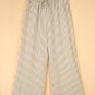 Khaki Stripe Print Wide Leg Drawstring Pants