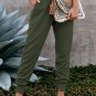 Green Pocketed Casual Joggers