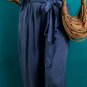 Wild Wind Belted Frilly Waist Wide Leg Loose Pants