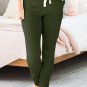 Moss Green Drawstring Waist Pocketed Joggers