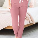 Fushia Drawstring Waist Pocketed Joggers