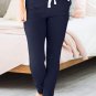 Navy Blue Drawstring Waist Pocketed Joggers