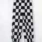 Black Checkerboard Elastic Waist Pocketed Joggers