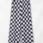 Black 2-Tone Checked Print High Waist Wide Leg Pants