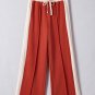 Flamingo Color Block Drawstring High Waist Wide Leg Pants
