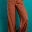 Red Dahlia Elastic Waist Pocketed Casual Straight Leg Pants