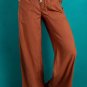 Red Dahlia Elastic Waist Pocketed Casual Straight Leg Pants