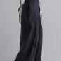 Dirty blue Dual Buttoned High Waist Pleated Wide Leg Pants