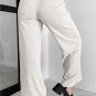 Light Grey Cross-Waist Wide Leg Lounge Pants