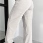 Light Grey Cross-Waist Wide Leg Lounge Pants