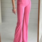 Sachet Pink High Waist Central Seam Flared Pants