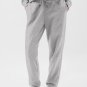 Light Grey Solid Color Fleece Lined Drawstring Waist Joggers