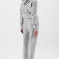 Light Grey Solid Color Fleece Lined Drawstring Waist Joggers