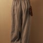 Desert Palm Cotton Linen Drawstring Waist Wide Leg Pants