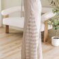 Smoke Gray Boho Lace Patchwork Wide Leg High Waist Pants