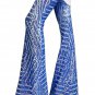 Blue Sequin Wide Leg Pants