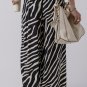 Black Zebra Striped Summer Wide Leg Pants