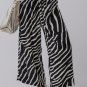 Black Zebra Striped Summer Wide Leg Pants