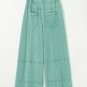 Mint Green Mineral Wash Exposed Seam Drawstring Cargo Pants
