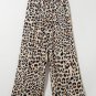 Parchment Leopard Drawstring Flowy Wide Leg Pants