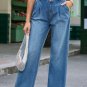 Blue Slouchy Wide Leg Jeans