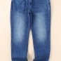 Blue Raw Hem Ankle-length Skinny Jeans