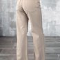 Khaki High Waist Ripped Wide-Leg Jeans