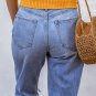 Sky Blue Heavy Destroyed Big Hole Boyfriend Jeans