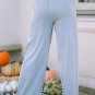 Sky Blue High Waist Pocketed Wide Leg Tencel Jeans