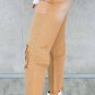 Brown Distressed Hollow out High Waist Cropped Flare Jeans