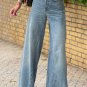 Dusk Blue Acid Wash Extra Wide Leg High Waist Long Jeans