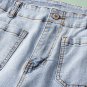 Beau Blue Acid Wash Contrast Edge Pocketed Cropped Jeans