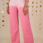 Pink Scattering Rhinestone Gradient Denim Pants